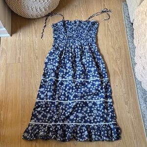 Blue Floral Women's Dress